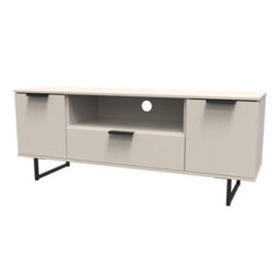 Beijing 2 Door 1 Drawer Wide Tv Unit In Kashmir Matt (Ready Assembled) - thumbnail 3