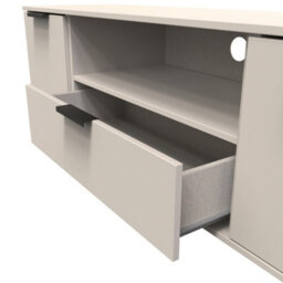 Beijing 2 Door 1 Drawer Wide Tv Unit In Kashmir Matt (Ready Assembled) - thumbnail 5