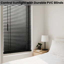 Black Pvc Venetian Window Blind 60 Cm Width And 150 Cm Drop - thumbnail 5