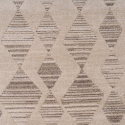 Loomed Neutral Beige Distressed Diamond Tonal Soft Extra Long Runner Rug Stair Carpet 60Cmx6M - thumbnail 3