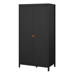 Furniture To Go Barcelona Wardrobe With 2 Doors In Matt Black - thumbnail 4
