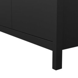 Furniture To Go Barcelona Wardrobe With 2 Doors In Matt Black - thumbnail 8