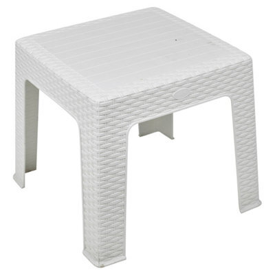 Wicker Effect Plastic Coffee Table Outdoor Garden Patio Furniture - image 1