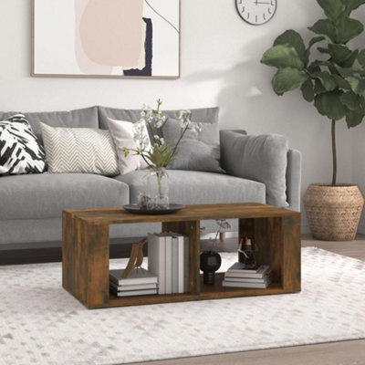 Berkfield Coffee Table Smoked Oak 100X50X36 Cm Engineered Wood - image 1