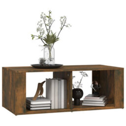 Berkfield Coffee Table Smoked Oak 100X50X36 Cm Engineered Wood - thumbnail 4
