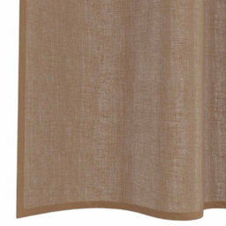 Berkfield Voile Curtains With Rod Pockets 2 Pcs Light Brown - thumbnail 5