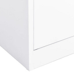 Vidaxl Office Cabinet White 90X40X180 Cm Steel - thumbnail 6