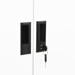 Vidaxl Office Cabinet White 90X40X180 Cm Steel - thumbnail 7