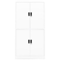 Vidaxl Office Cabinet White 90X40X180 Cm Steel - thumbnail 2