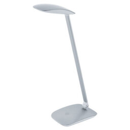 Sleek Silver Touch Table Desk Lamp With Dimming Led Bulb - Modern Lighting Solution - thumbnail 1