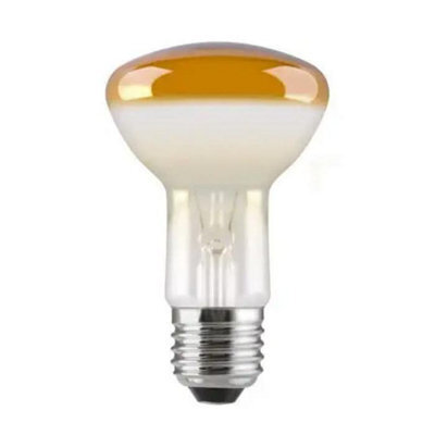 Ge R63 60W E27 Reflector Lamp - Yellow - Twin Pack