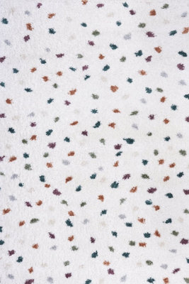 The Rugs Moodi Shaggy Multicolour Jubile Rug Runner Dots Thick High Pile For Living Rooms, Bedrooms, Hallways, Kitchens - image 1