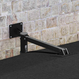 Berkfield Wall-Mounted Garden Parasol Black 247 Cm - thumbnail 3