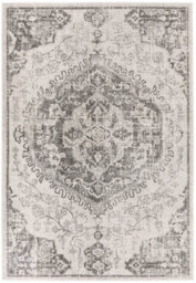 Medallion Ivory Traditional Floral Jute Backing Easy To Clean Rug For Living Room Bedroom And Dining Room-160Cm X 230Cm - thumbnail 6
