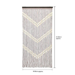 Jvl Provence Beaded Door Curtain, 90 X 180 Cm, Chevron - thumbnail 6