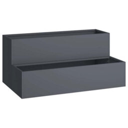 Berkfield Modern Garden Planter Anthracite 100 X 60 X 45 Cm Steel - thumbnail 1