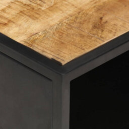 Berkfield Coffee Table With Carved Door 90X55X36 Cm Rough Mango Wood - thumbnail 5