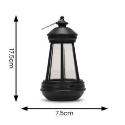 Valuelights Solar Black Outdoor Lantern - thumbnail 7