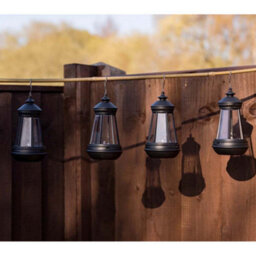 Valuelights Solar Black Outdoor Lantern - thumbnail 5