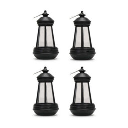 Valuelights Solar Black Outdoor Lantern - thumbnail 1