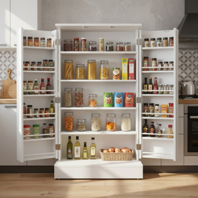 Living And Home Freestanding Kitchen Pantry Storage Cabinet - image 1