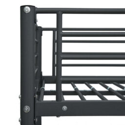 Berkfield Bunk Bed Frame Black Metal 140X200 Cm/90X200 Cm - thumbnail 5