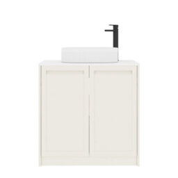 Royal Bathrooms Royal Bathroom Elmore 800mm Classic White Freestanding Bathroom Vanity Unit 2 Door Plain White Worktop With Lyon Basin - thumbnail 7