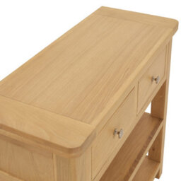 The Furniture Market Marbury Oak 2 Drawer Hall Console Table - thumbnail 5