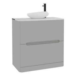 Royal Bathrooms Venice 800mm Dove Grey Freestanding Bathroom Countertop Vanity Unit 2 Drawer With Nova Basin - thumbnail 7