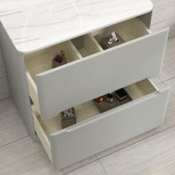 Royal Bathrooms Venice 800mm Dove Grey Freestanding Bathroom Countertop Vanity Unit 2 Drawer With Nova Basin - thumbnail 5