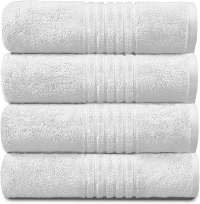 Gc Gaveno Cavailia Hampton Royal 4 Pack Bath Sheet 80X140 White Egyptian Cotton Premier Super Absorbent Towel - image 1