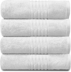 Gc Gaveno Cavailia Hampton Royal 4 Pack Bath Sheet 80X140 White Egyptian Cotton Premier Super Absorbent Towel - thumbnail 1