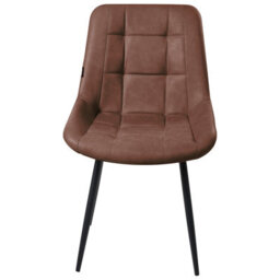 Beliani Set Of 2 Dining Chairs Melrose Faux Leather Brown - thumbnail 5