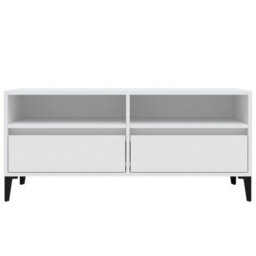 Berkfield Classic Tv Cabinet White 100X34.5X44.5 Cm Engineered Wood - thumbnail 6