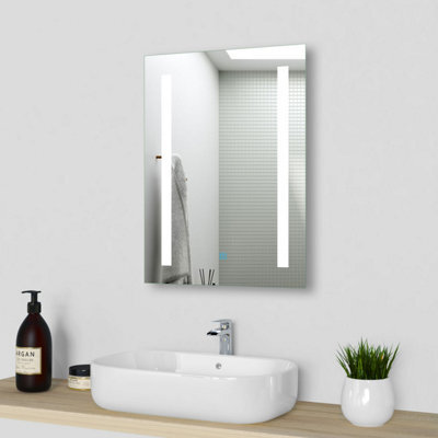 Probaty Bathrooms Bathroom Led Mirror 500X700mm With Anti-Fog,touch Sensor Switch,memory Function,ip44,backlit Wall Vanity Frameless Mirror - image 1