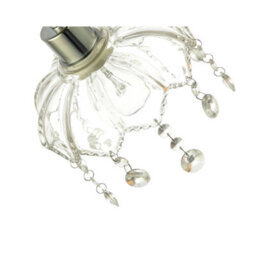 Happy Homewares Traditional And Shabby Chic Clear Glass Easy Fit Pendant Lamp Shade - thumbnail 3