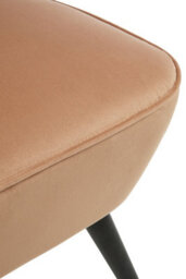 Orsina Natural Fabric Accent Chair,  Rubberwood Frame With Natural Upholstery, Modern Retro Armchair - thumbnail 5