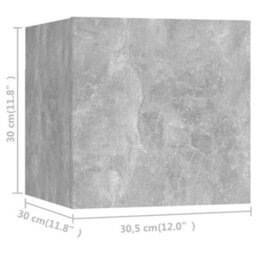 Berkfield 6 Piece Tv Cabinet Set Concrete Grey Engineered Wood - thumbnail 7