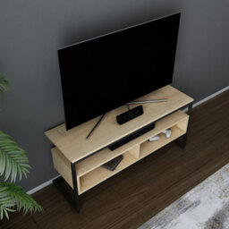 Decorotika Merrion Tv Stand Tv Unit For Tv's Up To 50 Inch Black And Oak - thumbnail 3