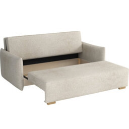 Viva Glov Iv Upholstered Sofa Bed With Bedding Storage Chipboard Frame Wood Legs Sleeping Function 174X98X85Cm Orange - thumbnail 4
