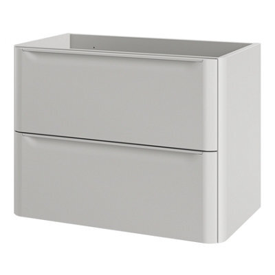 GoodHome Nevado Standard Matt Grey Wall-Mounted Bathroom Vanity Unit (H) 600mm (W) 800mm - image 1