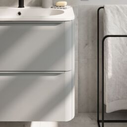 GoodHome Nevado Standard Matt Grey Wall-Mounted Bathroom Vanity Unit (H) 600mm (W) 800mm - thumbnail 7