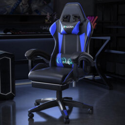 Onemill Ergonomic Gaming Chair With Massage,footrest, Lumbar & Headrest Support For Work, Play & Relaxation - thumbnail 1