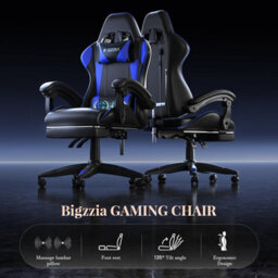 Onemill Ergonomic Gaming Chair With Massage,footrest, Lumbar & Headrest Support For Work, Play & Relaxation - thumbnail 7