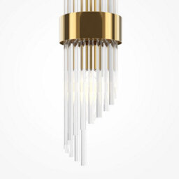 Luminosa Lighting Luminosa Frame Modern Up & Down Wall Lamp Gold 2Xe14 Glass Shade - thumbnail 3