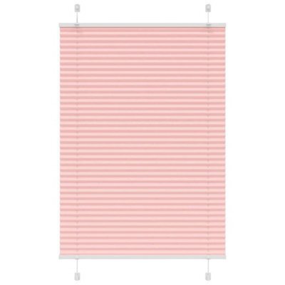 Berkfield Pleated Blind Pink 85X100 Cm Fabric Width 84.4 Cm Polyester - image 1