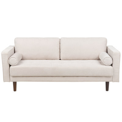 Beliani Sofa 3 Seater Nurmo Fabric Light Beige - image 1