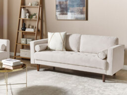 Beliani Sofa 3 Seater Nurmo Fabric Light Beige - thumbnail 2
