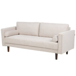 Beliani Sofa 3 Seater Nurmo Fabric Light Beige - thumbnail 4