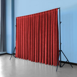 Neel Blue 3X3M Crushed Velvet Backdrop, Photography Background Blackout Curtain - Red - thumbnail 8